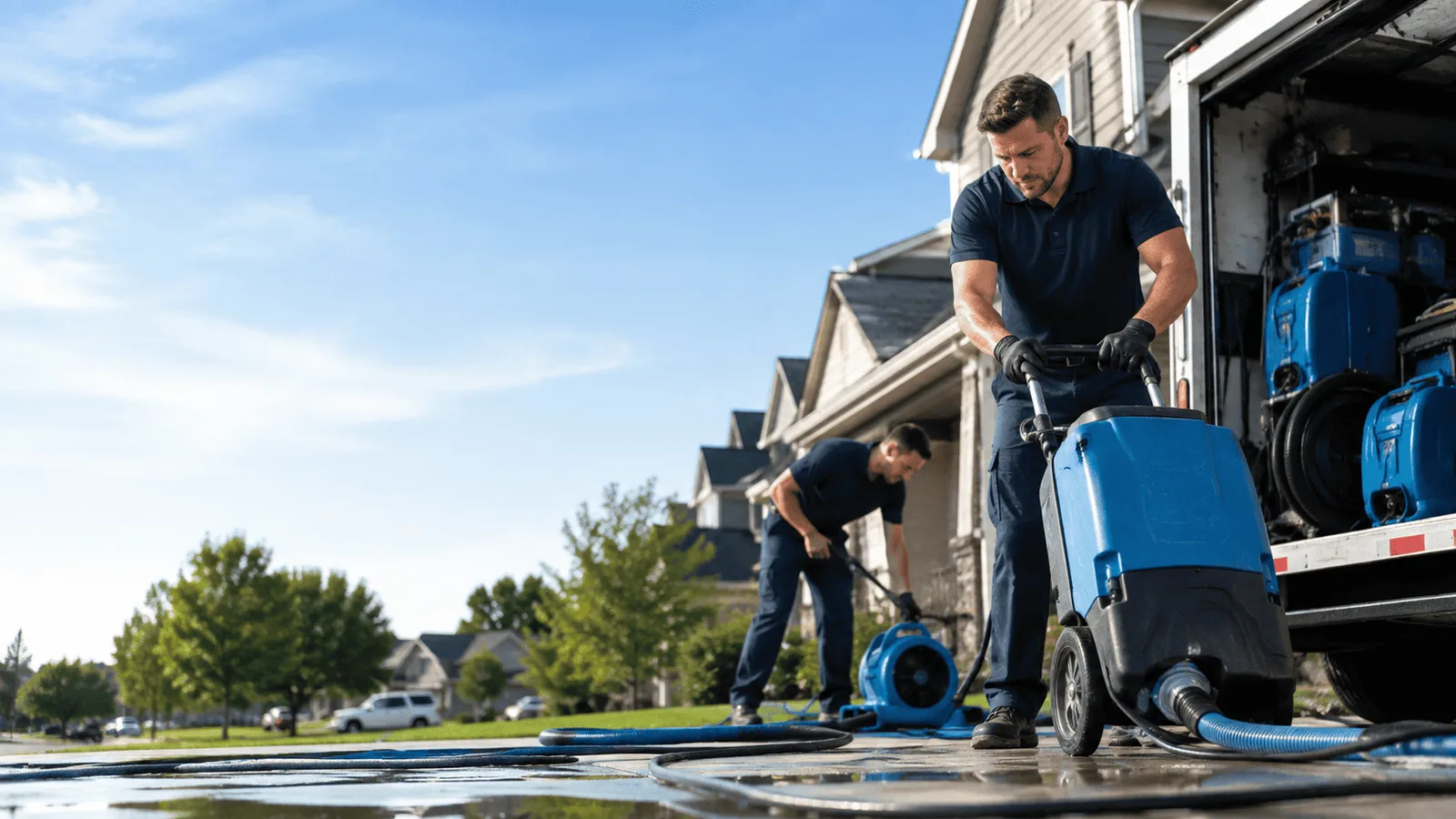 Dehumidification being performed in Glen Dale, WV